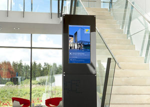 Digitales Wegeleitsystem im Bürogebäude
